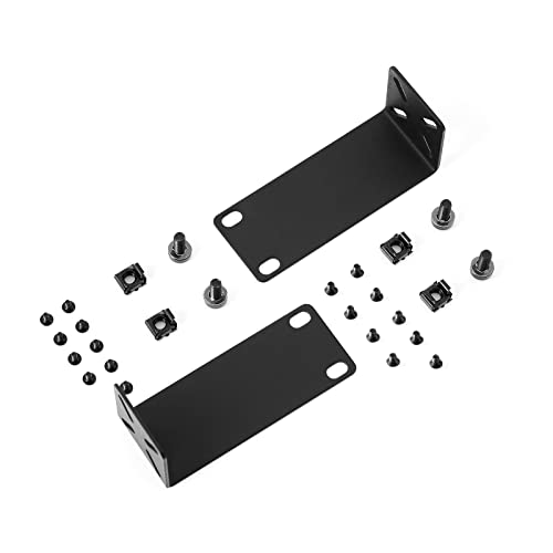 MokerLink Rack Mount Kit für 10,6-Zoll-Switches, Einstellbarer Lochabstand 14-30mm, Montage eines 10,6 Breiten an einem 19er Rack, kompatibel für Netgear, Cisco, HP, TRENDnet, D-Link von MokerLink