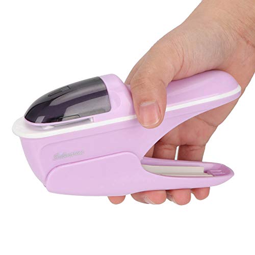 Mokernali klammerloser Hefter, Japanisches Heftgerät, Staple-Free Stapler aus Kunststoff, Heften ohne Klammern, Japanischer Heftklammerloser Hefter, für 8 Seiten 70g Papier (lila) von Mokernali