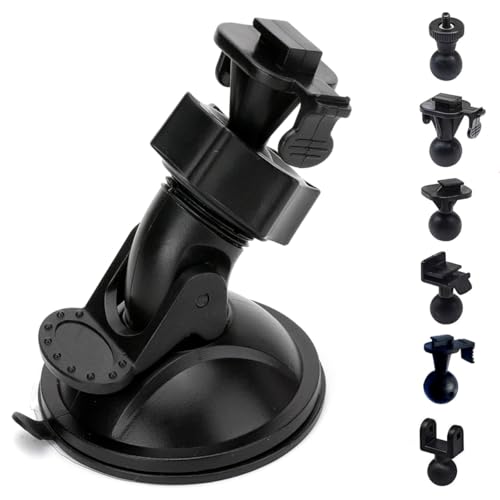 Dashcam-Halterung, Auto-Saugnapf für 360-Grad-Winkel, Dashcam-Halterung mit 6 Arten Adapter zum Fahren von DVR-Kameras, Camcordern, GPS-Action-Kameras Dashcam-Halterung, Auto-Saugnapf für 360-Grad-Winkel, Dashcam-Halterung mit 6 Arten Adapter zum Fahren von DVR-Kameras, Camcordern, GPS-Action-Kameras von Mokeum