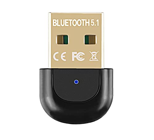 Mokeum Bluetooth Adapter, Bluetooth 5.1 USB Dongle Adapter, Bluetooth Adapter Auto für Laptop, Drucker, Headset, Tastatur Plug and Play Bluetooth Empfänger Kompatibel mit Windows 7/8 / 8.1/10 von Mokeum