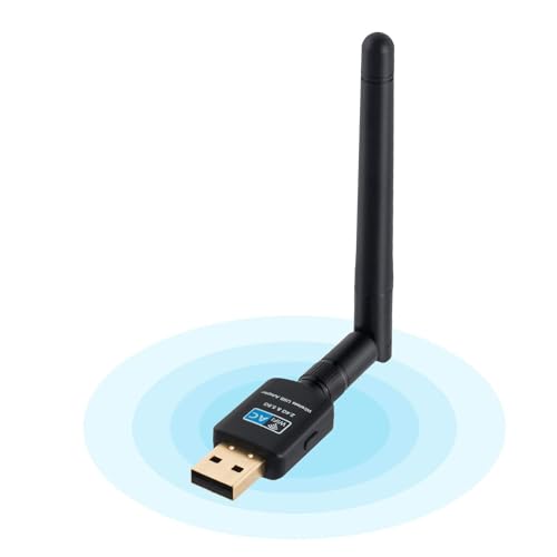 USB WiFi Adapter, WiFi-Stick, 600Mbit/s, WLAN Adapter Dual Band 2.4G/150Mbps + 5G/433Mbps) 802.11N/g/b/a/AC mit WPS Secure Tech für Windows 10/8.1/8/7/XP/Vista Mac OS von Mokeum