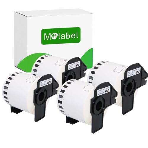 Molabel address Label DK-22205 DK22205 4pack Rolls (Endless) Compatible with Brother P-Touch QL-500 QL-500A QL-500BS QL-500BW von Molabel