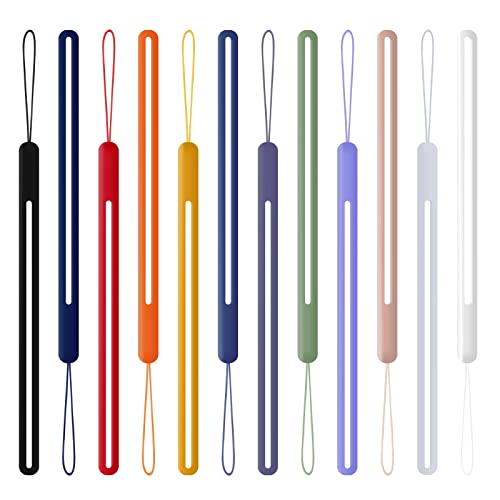 Molain Handschlaufe, Umhängeband, Silikon, bunt, für Handys, USB-Schlüsselanhänger, Geldbörse, MP3, MP4, Kameras, Ausweis, 12 Stück, 7.48inch(19cm) von Molain