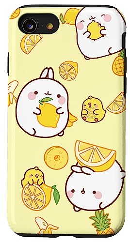 Hülle für iPhone SE (2020) / 7 / 8 Molang Piu Piu Süßes Häschen Küken Pastell Gelb Obst Spaß von Molang