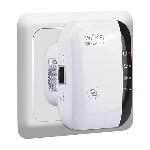 WLAN Repeater WLAN Verstärker Internet Verstärker: 2.4 GHz 300Mbps WLAN Repeater Mit Repeater/AP Modus, WiFi Repeater mit Ethernet Port, WLAN Verstärker zu Allen WLAN Geräten, WPS Taste, EU Stecker von Molbory