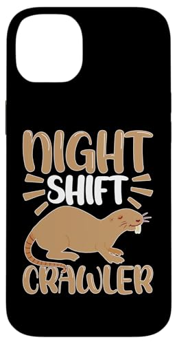 Maulwürfe: Night Shift Crawler Hülle für iPhone 14 Plus von Mole Mammal And Talpidae Designs For Kids