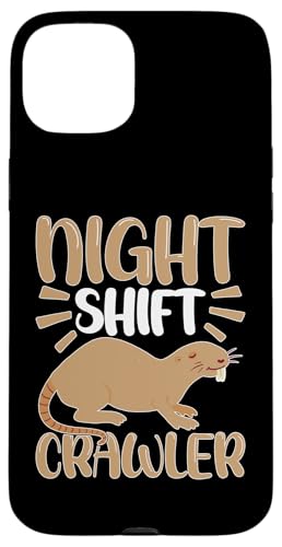 Maulwürfe: Night Shift Crawler Hülle für iPhone 15 Plus von Mole Mammal And Talpidae Designs For Kids