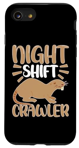 Maulwürfe: Night Shift Crawler Hülle für iPhone SE (2020) / 7 / 8 von Mole Mammal And Talpidae Designs For Kids