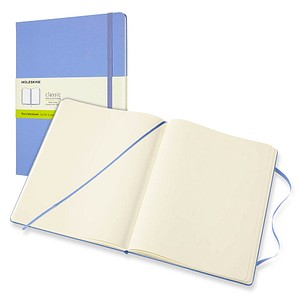 MOLESKINE Notizbuch Classic Collection fester Einband ca. DIN A4 blanko, hortensienblau Hardcover 192 Seiten von Moleskine