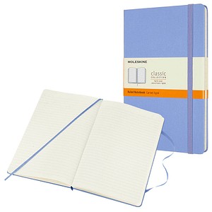 MOLESKINE Notizbuch Classic Collection fester Einband ca. DIN A5 liniert, hortensienblau Hardcover 240 Seiten von Moleskine