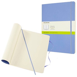 MOLESKINE Notizbuch Classic Collection flexibler Einband ca. DIN A4 blanko, hortensienblau Softcover 192 Seiten von Moleskine