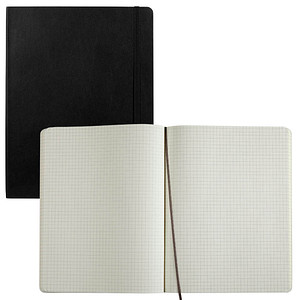 MOLESKINE Notizbuch Classic Collection flexibler Einband ca. DIN A4 kariert, schwarz Softcover 192 Seiten von Moleskine