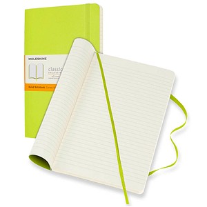 MOLESKINE Notizbuch Classic Collection flexibler Einband ca. DIN A5 liniert, hellgrün Softcover 240 Seiten von Moleskine