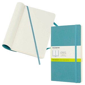 MOLESKINE Notizbuch Classic ca. DIN A5 blanko, riff blau Softcover 240 Seiten von Moleskine