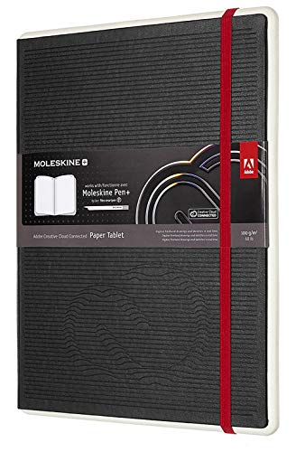 Moleskine, Notebook Adobe Creative Cloud Paper Tablet, Digital Notebook with White Pages - Notebook Suitable to Use with Pen Moleskine +, Black Color - Extra Large Size 19 x 25 cm von Moleskine