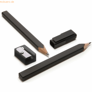 Moleskine Bleistift-Set schwarz VE=2 Stifte, 1 Kappe, 1 Anspitzer Moleskine Bleistift-Set schwarz VE=2 Stifte, 1 Kappe, 1 Anspitzer von Moleskine