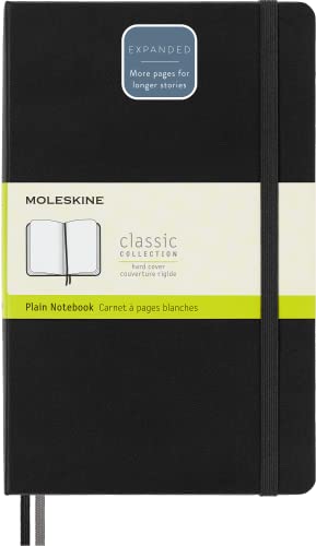 Moleskine - Classic Expanded Plain Paper Notebook - Hard Cover and Elastic Closure Journal - Color Black - Size Large 13 x 21 A5 - 400 Pages von Moleskine