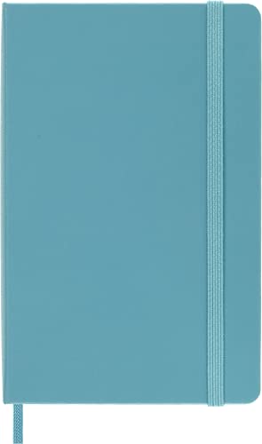 Moleskine Classic Notizbuch, Liniertes Papier, Harter Einband und Gummibandverschluss, Pocket-Format 9 x 14 cm, Farbe Reef Blue, 192 Seiten von Moleskine