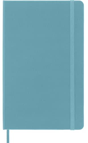 Moleskine Classic Notizbuch, Weißes Papier, Harter Einband und Gummibandverschluss, Large-Format 13 x 21 cm, Farbe Reef Blue, 240 Seiten von Moleskine