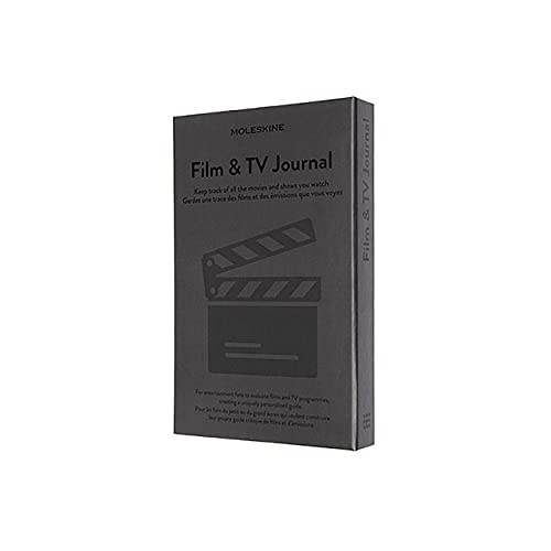 Moleskine Film & TV Journal, Notizbuch für Kino-, Film- und Fernsehserien-Enthusiasten, Filmkritik-Notizbuch mit Einführung in die Geschichte des Kinos, Hardcover, Farbe Grau, 400 Seiten von Moleskine