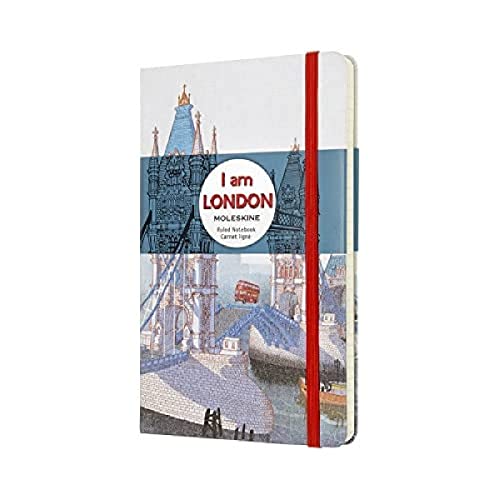 Moleskine I Am London Notizbuch, limitierte Auflage, groß, liniert, Hardware, Weiß von Moleskine