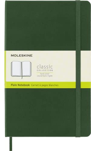 Moleskine - Klassisches Blanko Notizbuch - Hardcover mit Elastischem Verschlussband - Farbe Myrte Grün - Größe A5 13 x 21 - 240 Seiten von Moleskine