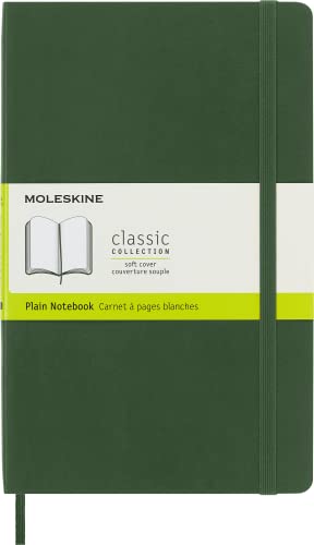Moleskine - Klassisches Kariertes Notizbuch - Softcover mit Elastischem Verschlussband - Farbe Myrte Grün - Größe A5 13 x 21 - 192 Seiten von Moleskine