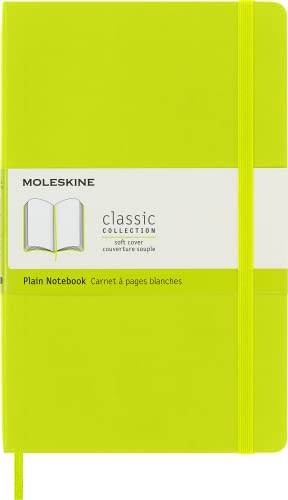 Moleskine - Klassisches Notizbuch, Blanko Seiten, Softcover und elastischer Verschluss, Größe 13 x 21 cm, Farbe Zitronengrün, 240 Seiten von Moleskine