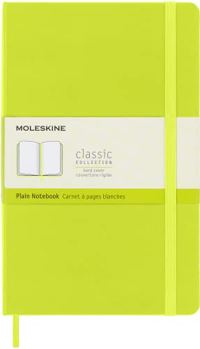 Moleskine - Klassisches Notizbuch, Blanko Seiten, fester Einband und elastischer Verschluss, Größe 13 x 21 cm, Farbe Zitronengrün, 240 Seiten von Moleskine