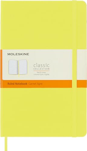 Moleskine Klassisches Notizbuch, Hardcover, groß (12,7 x 21 cm), liniert, Zitronengelb, 240 Seiten von Moleskine