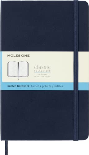 Moleskine - Klassisches Notizbuch mit Punktraster - Hardcover mit Elastischem Verschlussband - Farbe Saphirblau - Größe A5 13 x 21 cm - 208 Seiten von Moleskine