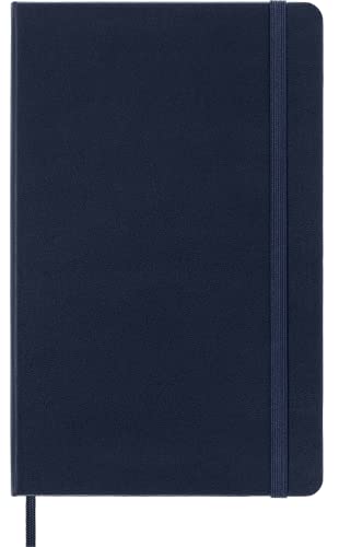 Moleskine - Klassisches Notizbuch mit leeren Seiten, Hardcover und elastischem Verschluss, Farbe Saphirblau, Größe Groß 13 x 21 cm, 240 Seiten. von Moleskine