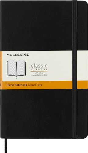 Moleskine Notizbuch, S07162 Large, A5, Liniert, Soft Cover, Schwarz von Moleskine