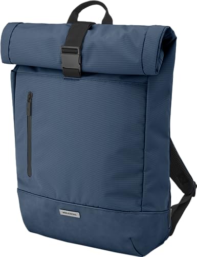 Moleskine Metro Kollektion RollTop Rucksack, PC Rucksack für Laptop, Notebook und iPad Bis zu 15", Größe 50 x 32 x 13 cm, Saphirblau von Moleskine