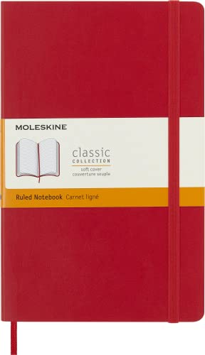 Moleskine Notizbuch, Large, A5, Liniert, Soft Cover, Scharlachrot von Moleskine