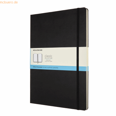 Moleskine Notizbuch A4 Punktraster Hardcover 96 Blatt schwarz von Moleskine