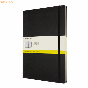 Moleskine Notizbuch A4 kariert Hardcover 96 Blatt schwarz von Moleskine