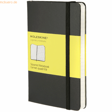 Moleskine Notizbuch Classic A6 96 Blatt kariert schwarz von Moleskine