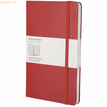 Moleskine Notizbuch L A5 13x21cm kariert Hardcover rot Moleskine Notizbuch L A5 13x21cm kariert Hardcover rot von Moleskine