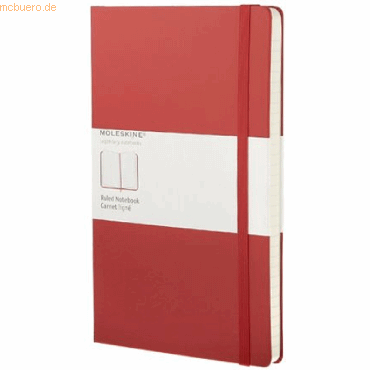 Moleskine Notizbuch L A5 13x21cm liniert Hardcover rot von Moleskine
