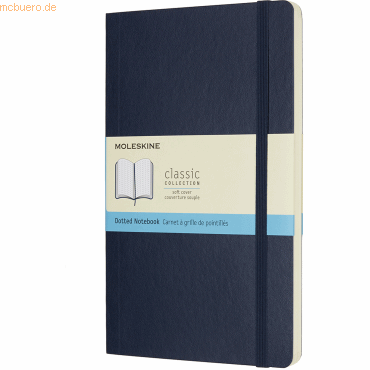 Moleskine Notizbuch Large A5 Punktraster Softcover saphir von Moleskine