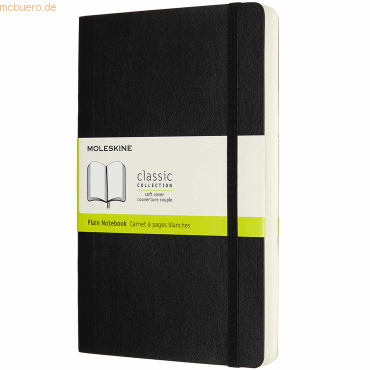 Moleskine Notizbuch Large A5 blanko 200 Blatt Softcover schwarz Moleskine Notizbuch Large A5 blanko 200 Blatt Softcover schwarz von Moleskine