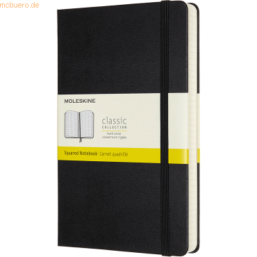 Moleskine Notizbuch Large A5 kariert 200 Blatt Hardcover schwarz von Moleskine