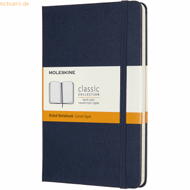 Moleskine Notizbuch Medium 11,5x18cm liniert Hardcover 104 Blatt saphi Moleskine Notizbuch Medium 11,5x18cm liniert Hardcover 104 Blatt saphi von Moleskine