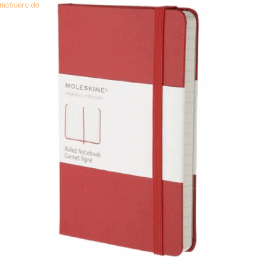 Moleskine Notizbuch P A6 9x14cm liniert Hardcover rot Moleskine Notizbuch P A6 9x14cm liniert Hardcover rot von Moleskine