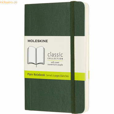 Moleskine Notizbuch Pocket A6 blanko Softcover myrtengrün von Moleskine