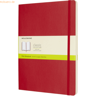 Moleskine Notizbuch XL 19x25cm blanko Softcover scharlachrot Moleskine Notizbuch XL 19x25cm blanko Softcover scharlachrot von Moleskine