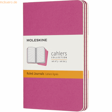 Moleskine Notizheft Cahier Pocket A6 liniert Kartoneinband VE=3 Stück von Moleskine