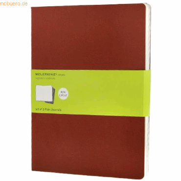 Moleskine Notizheft Cahier XL 19x25cm VE=3 Stück blanko preiselbeerrot Moleskine Notizheft Cahier XL 19x25cm VE=3 Stück blanko preiselbeerrot von Moleskine