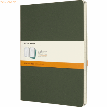 Moleskine Notizheft Cahier XL 19x25cm liniert Kartoneinband VE=3 Stück von Moleskine